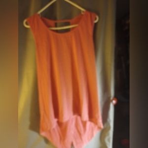 Women's pink cross back tank top